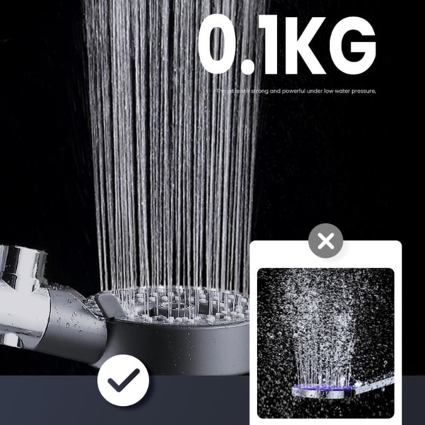 Kädessä set suihkusarja letkulla ja suodattimilla Kätevä pysäytyspainike käsisuihku Silver