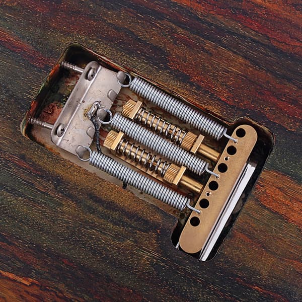 Gitarrtremolo Stopper Stabiliseringsanordning Dubbelstångs Mässing Tremolo Bryggsystem