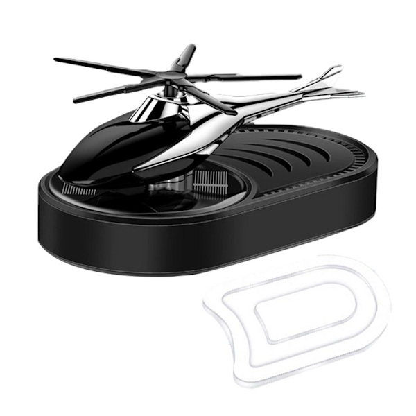 Uppgraderad luftfräschare för autohelikopter Soldrivna flygplansdofter Spridare Dekoration Enkel installation för fordon
