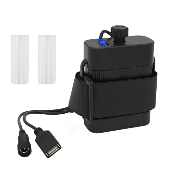 8,4V oppladbar batteripakke for sykkellys og hodelykter IPX7 batterierstatning 2 x 18650 batterihus