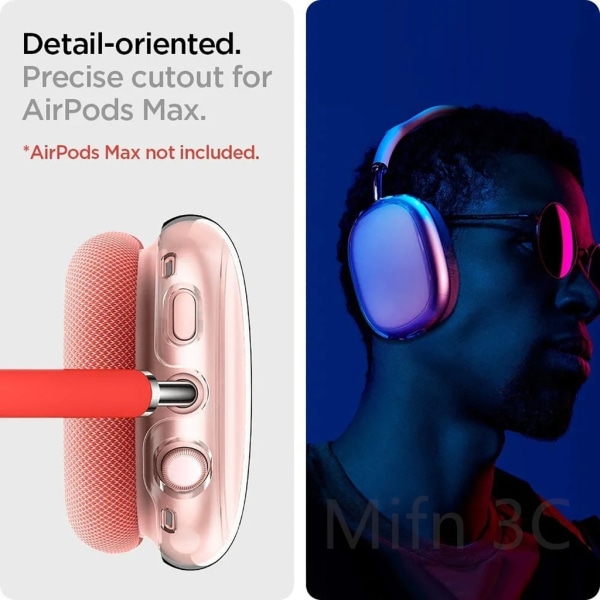 Headset Silikon Öronkuddar Pannband för AirPodsMax hörlurar 360° Fullständigt skydd Pink