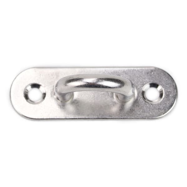 6 stk. 5 mm øjeplade i rustfrit stål, aflang pude, universal marine bådhardware