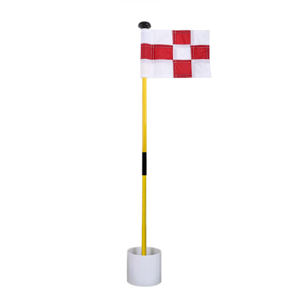 Golfflagpinde, Bærbart Putting Green Flag hulkopsæt, Bærbart stiftflag hulstangssæt med 2-sektionsdesign
