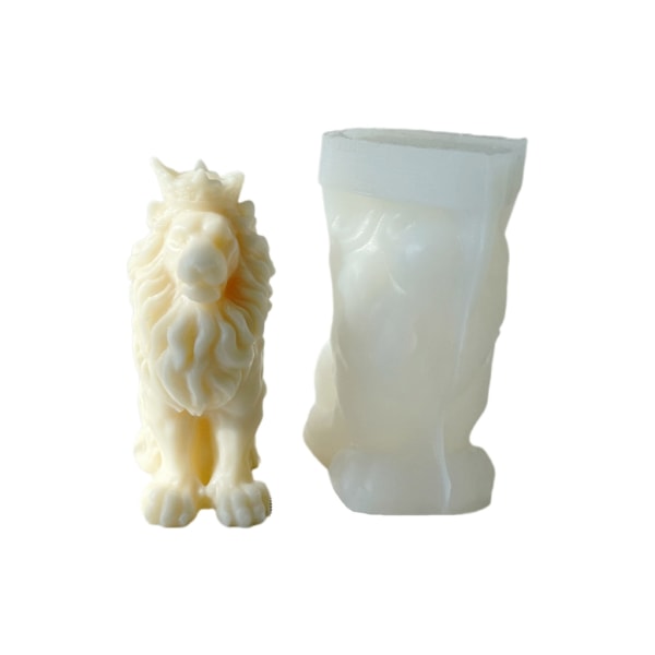 Candle Making Animal Lion-Shape Epoxy Støbeform til DIY Resin Clay Craft