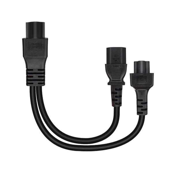 MultiDevice strømforsyningskabel 30 cm længde C6 han til C5 hun C13 stik