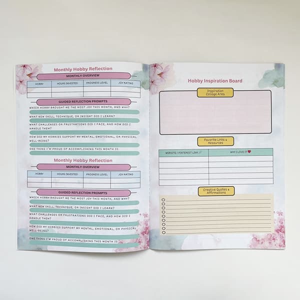 2026 Kvinders Hobby Planner Notesbog Letvægts Bærbar Hobby Journal