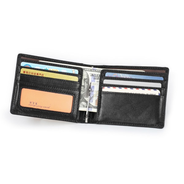 Män Läder Slim Plånbok RFID Casual Money for Case Man Plånböcker för AirTag hållare Kreditkort Liten plånbok