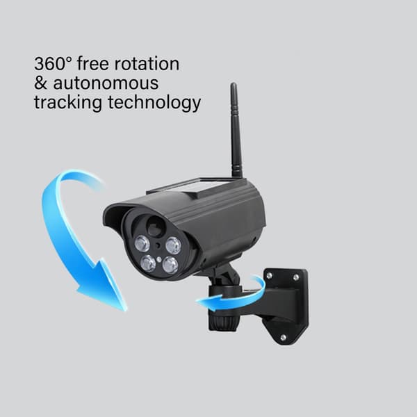 Falsk solcellsdriven säkerhetskamera, väderbeständig, realistisk CCTV-övervakningsutrustning