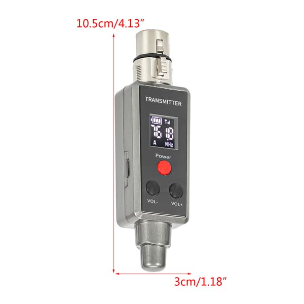 Trådløst mikrofonsystem 2,4 GHz trådløs mikrofonsender og -mottaker