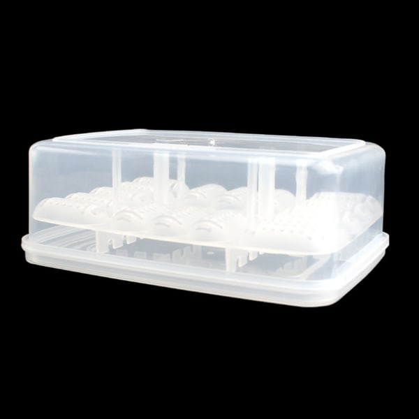 16 Grids Reptilegg Inkubator Reptiloppdrettsboks Reptilklekkebeholder Includes thermometer
