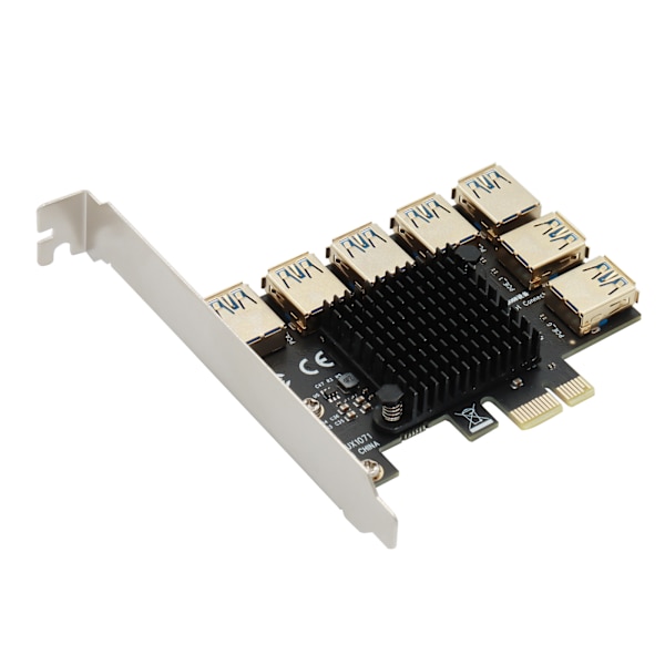 PCI-E Extender Riser 1 - 7 USB 3.0 Riser Card PCI-E -sovitin Bitcoinin louhintaan