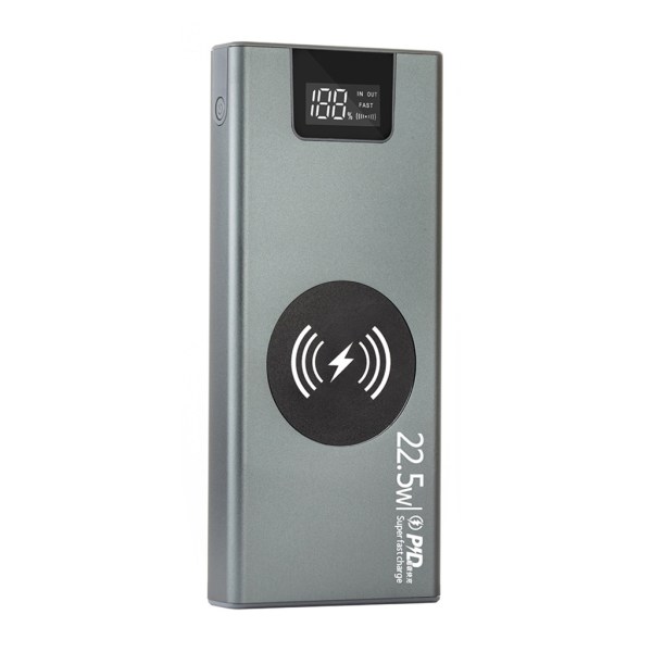 Gör-det-själv Power Bank-boxar 8x18650 Batteri Snabbare Laddare Case Legeringsskal Case (Batteri ingår ej) Grey