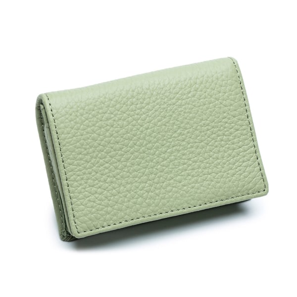 Vintage Bifold pengepung tegnebog læder kreditkortholder til mænd Light green
