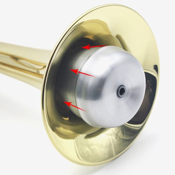 Träning Mute Trumpet Mini Size Aluminium Mute för Jazz Lättviktsljuddämpare - Inomhusövning Nybörjare Erfaren spelare