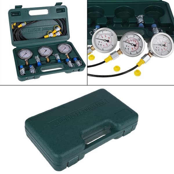 Grävmaskin Hydrauliskt Trycktestkit 250/400/600bar Hydrauliskt Mätarkit