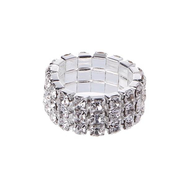 Kristall Inlagda Fingerringar Elastisk Stretch Ring Smycken Dekor Löfte Vänskapsring Förlovningsring för Kvinnor null - 3 rows