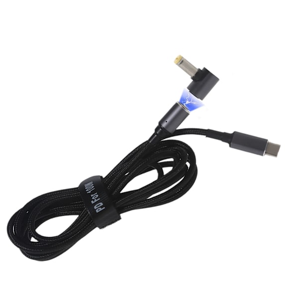 Typ C hane till för DC hane magnetisk adapter Snabbladdning 90 grader 4,0x1,7 mm för Lenovo-Ideapad 20V 2,25A 3,25A