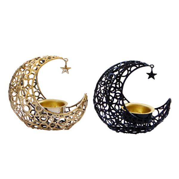 Ramadan Ljusstake Månformad ljushållare Rökelse för brännare för Eid Gold