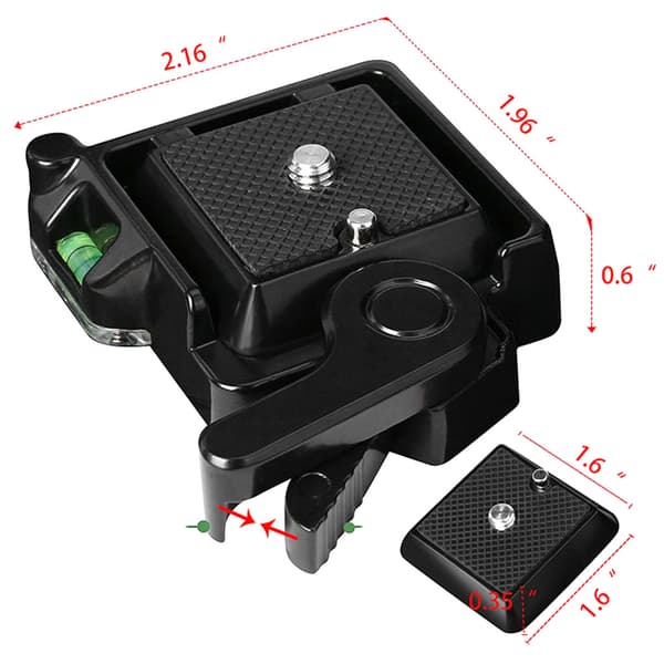 Snabbkopplingsplatta Kamkorder Stativ Monopod Plattformsstativ för DSLR-kamera