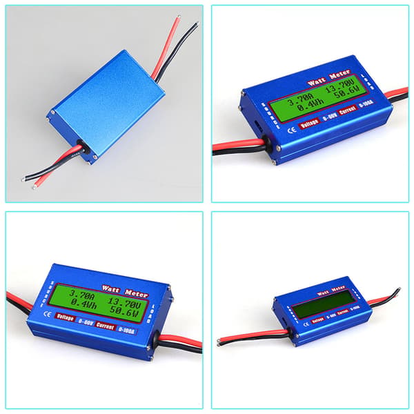 Watt Meter 100A Høj Præcision LCD Display RC Watt Amp Meter Strømanalysator