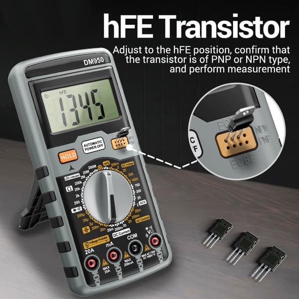 Multimetertestare Handhållen Digital Multimeter Ohm Spänningsmätare