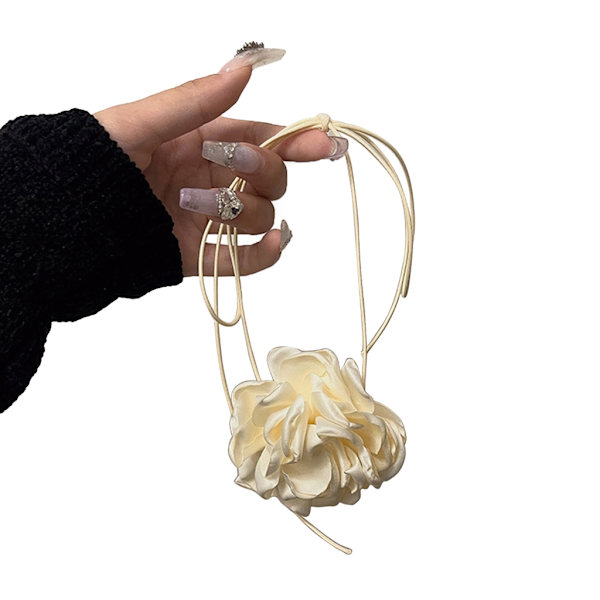 Pehmeä kukkasolmio Cravat kaulakorut kangas kukka kaulakorut pitsi kaulakorut hääkorut lahja naisille morsiamen hääjuhla