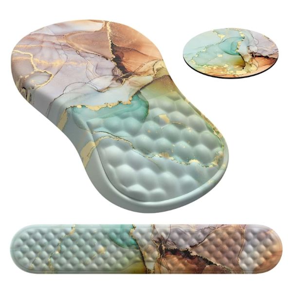 Sæt med 3 ergonomiske håndledsstøtter Musemåtte Memory Foam Materiale Velegnet til kontorarbejdere, programmører, studerende