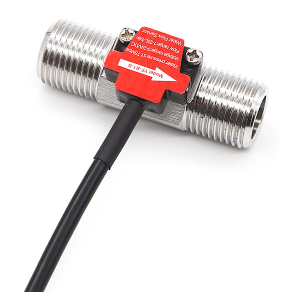 Fluidmeter Tæller Flowmåler 1-25L/min Flowsensor DN15 Væskeflowmåler