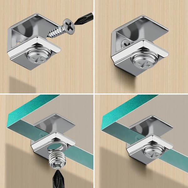 20 stk. glashyldeholderklemme i rustfrit stål til 3-8 mm tyk panel