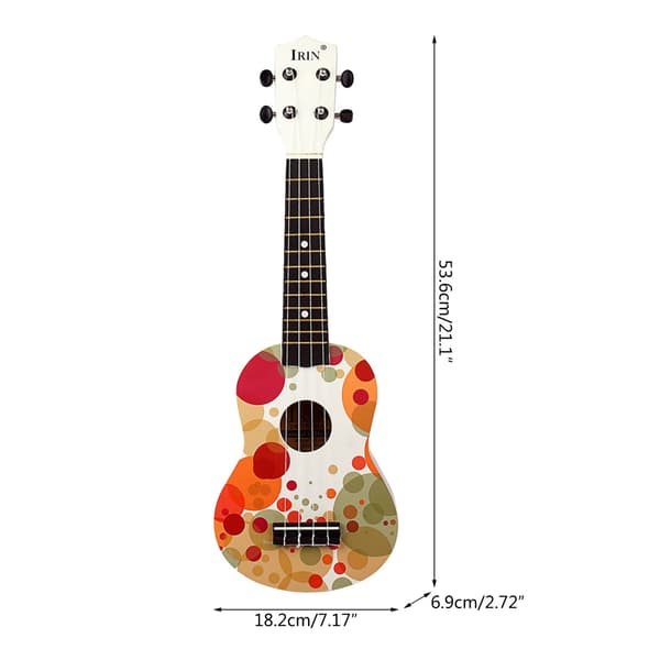 Bärbar 21-tums Ukulele 4 Nylonsträngar Barn Liten Gitarr för Nybörjare