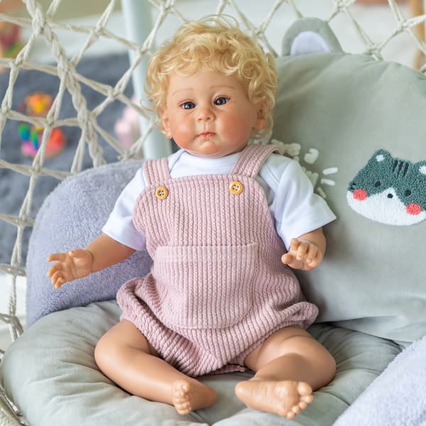 21 tums stimulerande sovande baby för docka stoppad kaukasisk för docka för spädbarn