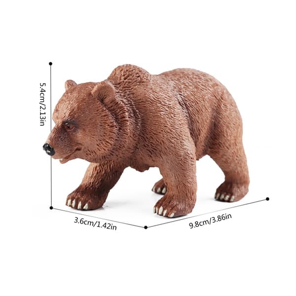 Statisk Solid Brun Bjørn Model Figur Boutique Samlerfigur Værelsesindretning