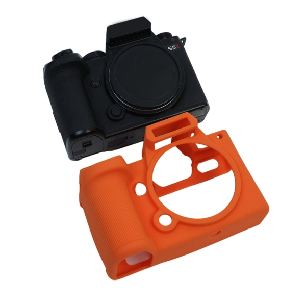 Silikonfodral Case Anti-droppskydd Cover Slitstarkt hölje för S5II-kamera Orange