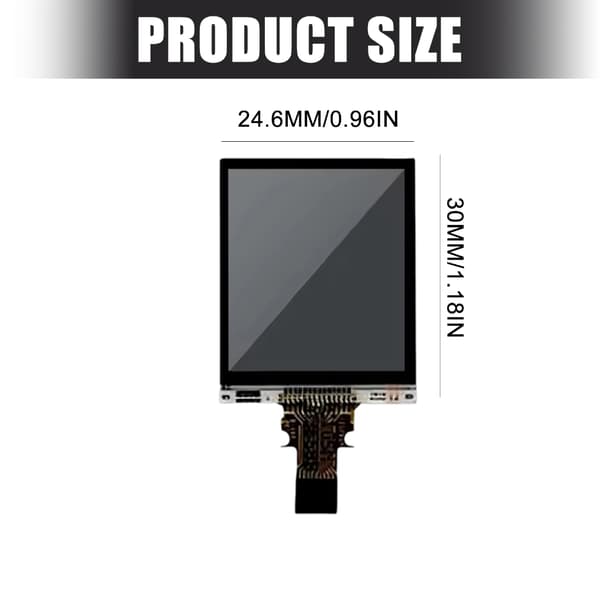 Rektangulær klokkeskjermmodul LS013B7DH05 LCD for reparasjon av småelektronikk