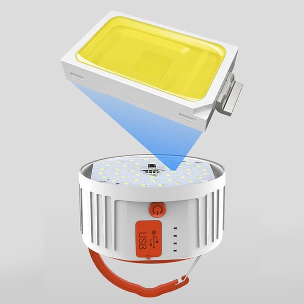 Solar USB Nødlys med Strømindikator 3.7-4.2V til Indendørs & Udendørs