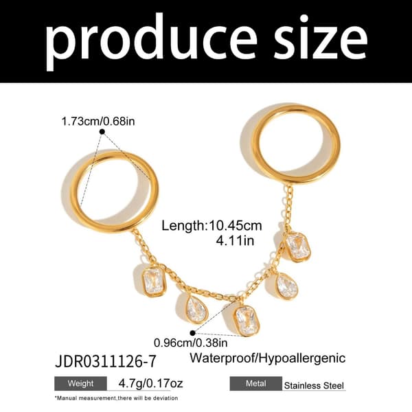 Zirkon-accentueret fingerring modesmykker til fester og hverdagsbrug