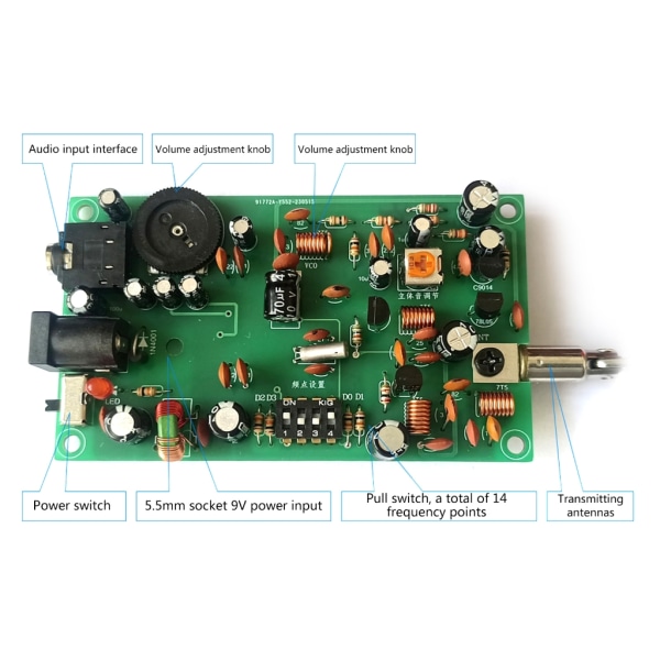 DIY Electronics Kit FM-sändarkretskort BH1417F Chip för sändning null - Finished product