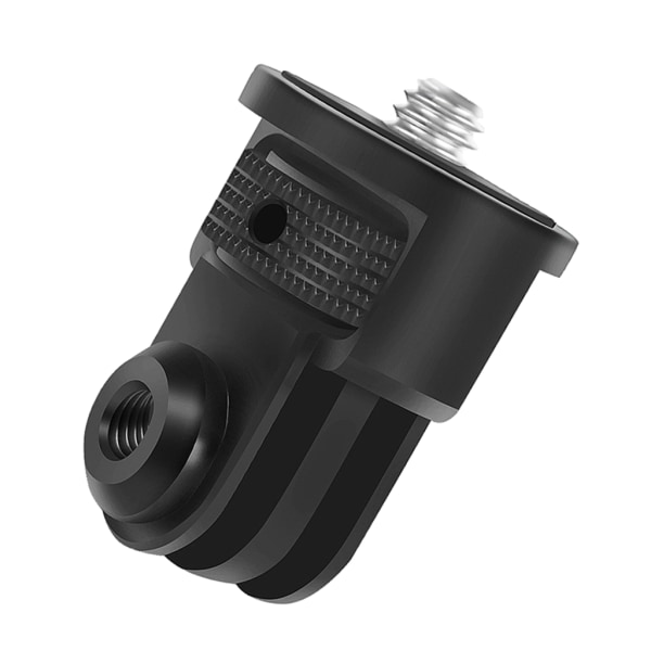 Mini stativfäste aluminiumadapter 360 vridbar 1/4" skruv för Gopro10 9 8 Osmo-Action 2 för Insta360OneX2 kamerafäste Black gray