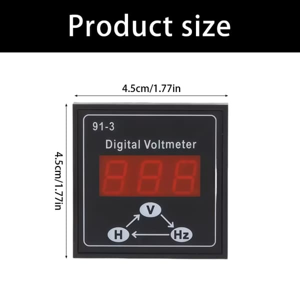 91-3 Digital Voltmeter för Generator Enfas Trefas Spänningsmätare LED