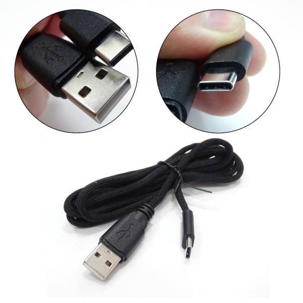 USB Typ C-kabel mösslinje för mus och tangentbord 1,8 m ersättningsladdningskabel