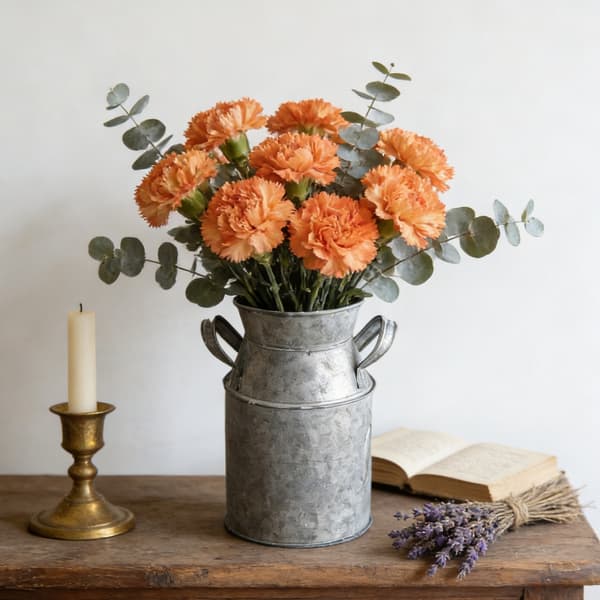 Kande Vaser Metal Rustikke Vaser til Tørrede Blomster Rustikke Mælkekander Vaser