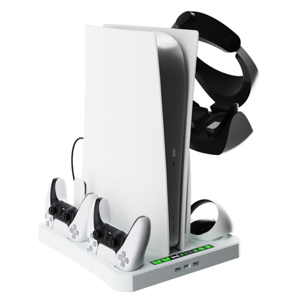Spelskivförvaring Hylla Headsethållare Multifunktionsvärd Kylställ Kylarfäste Docka för PS5-spelkonsol