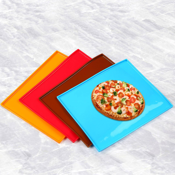 Bakmatta av silikon för Swiss Roll Cake Pad Flexibel non-stick form Red
