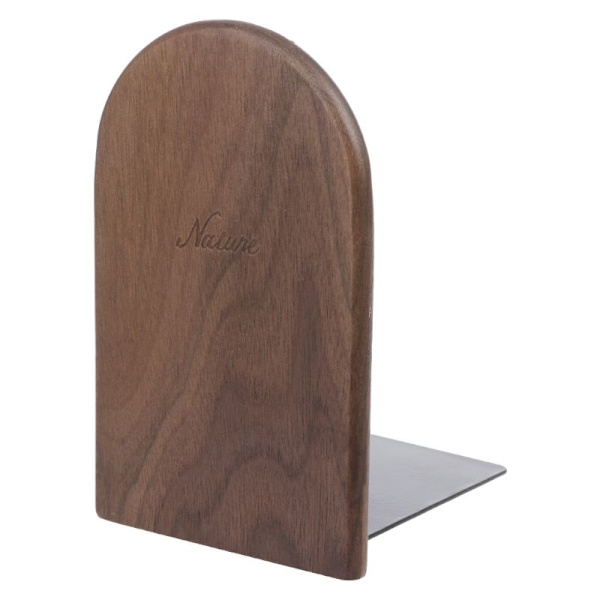 Walnut Wood Desktop Organizer Desktop Office Home Bogstøtter Bogender Stand Holde