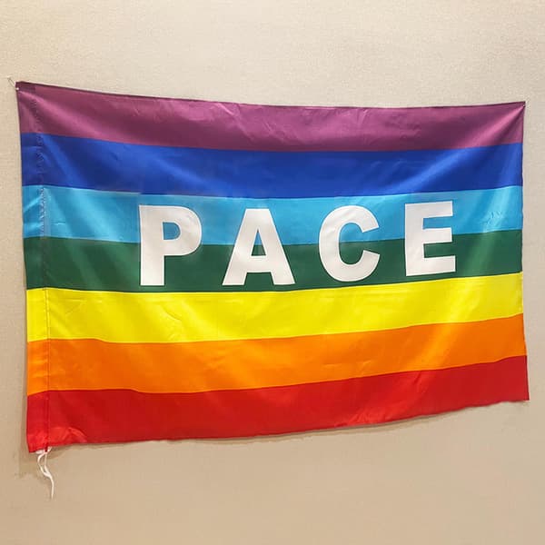Regnbueflagg PACEPEACE Flagg Polyester Verdensfred Fargerikt Flagg Ornament