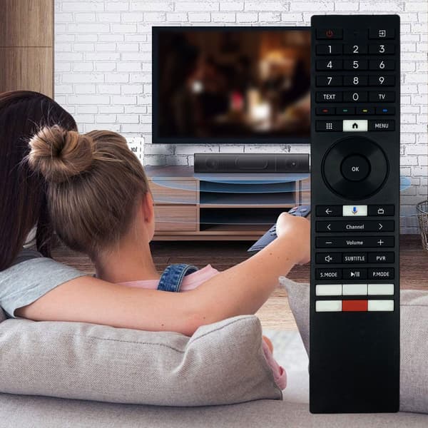 Fjernkontroller for ERF3U98T TV-er Utvidet rekkevidde Ergonomisk