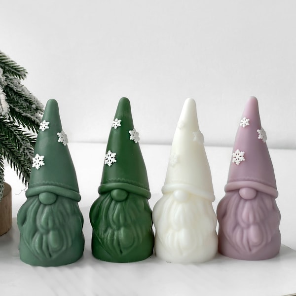 Dværge Silikoneform Juleharpiksforme Lysforme Gipsforme