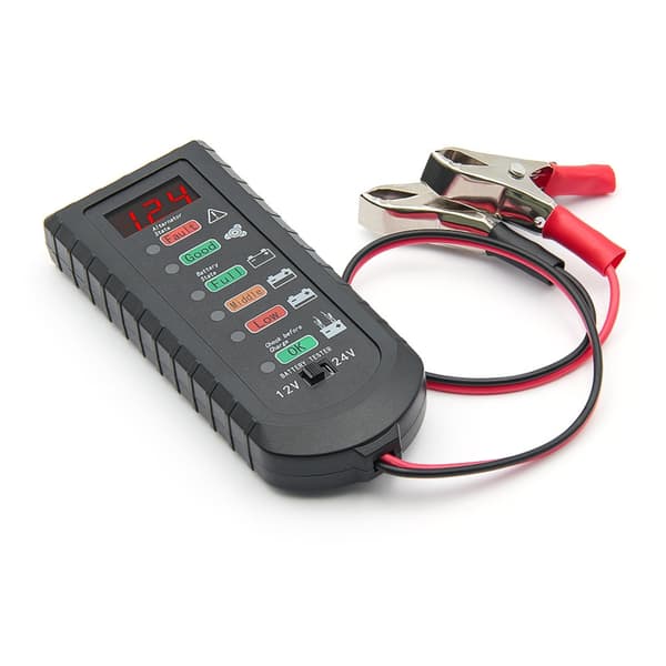 Digital batteritester for 12V 24V-systemer, lett ABS-konstruksjon
