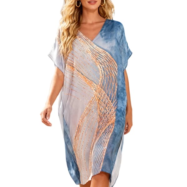Behagelig solbeskyttende top i blød polyester med print til damer