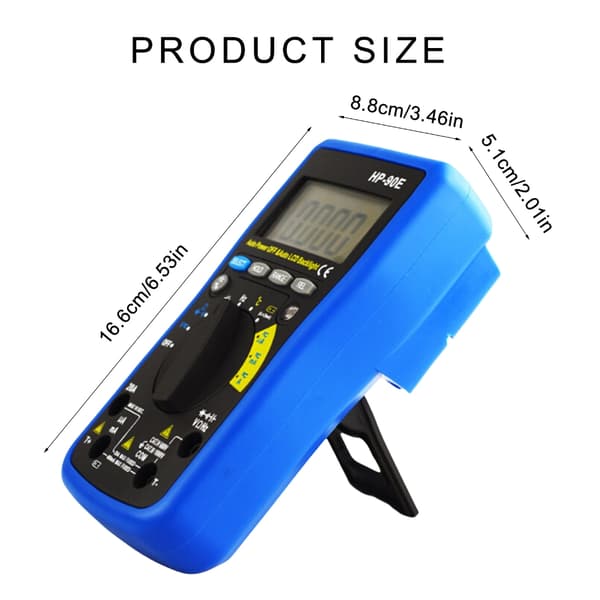 Brugervenlig Digital Multimeter Håndholdt Multimeter ABS til Gør-det-selv Entusiaster
